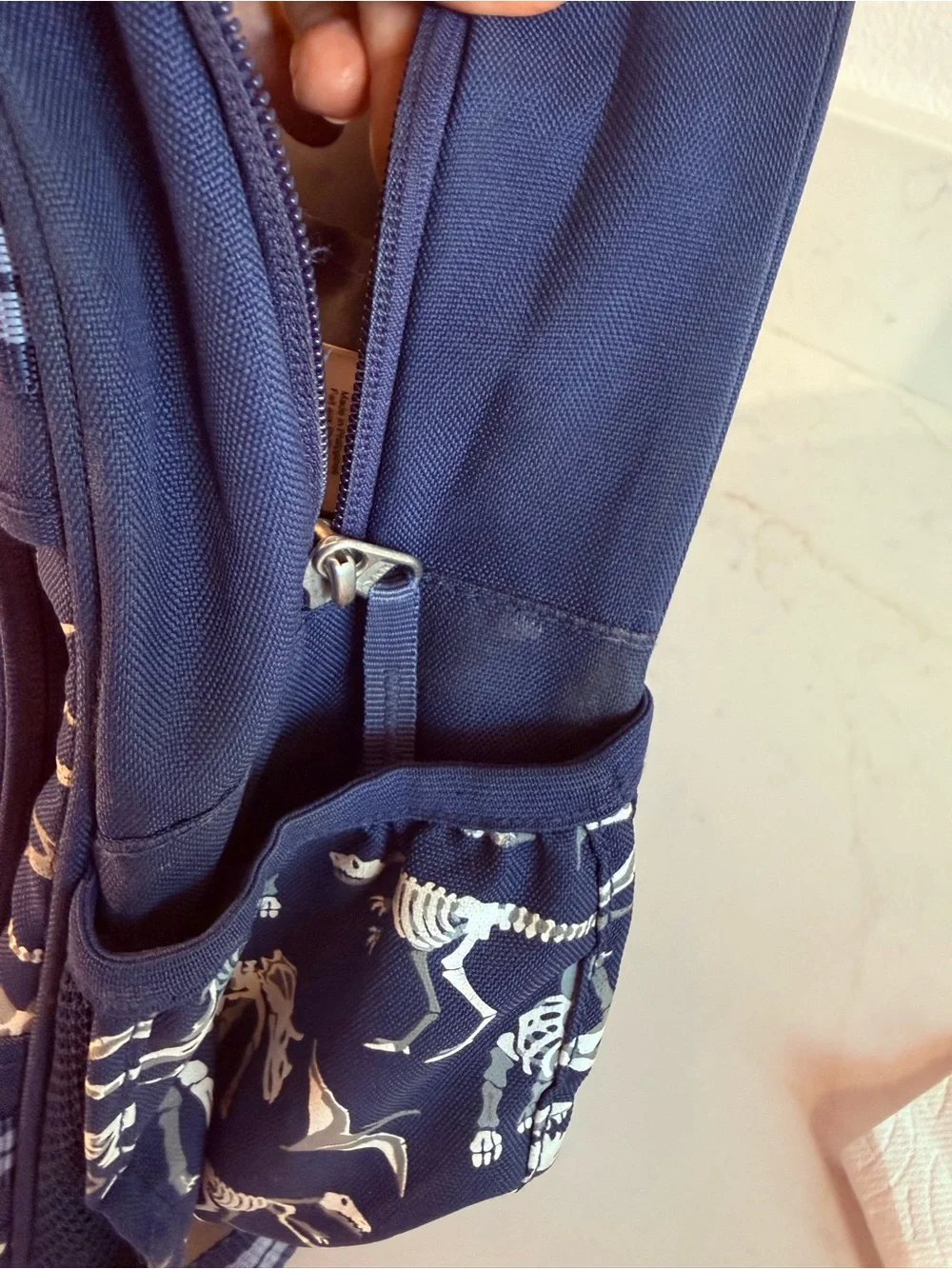 Pottery Barn Glow-in-the-Dark Dino Bones Navy Mackenzie Small Backpack
